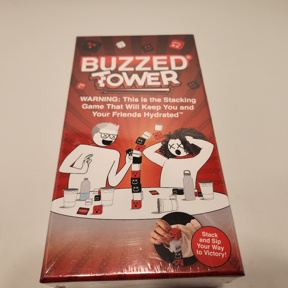 NEW! Buzzed Tower Party Game Drinking Game